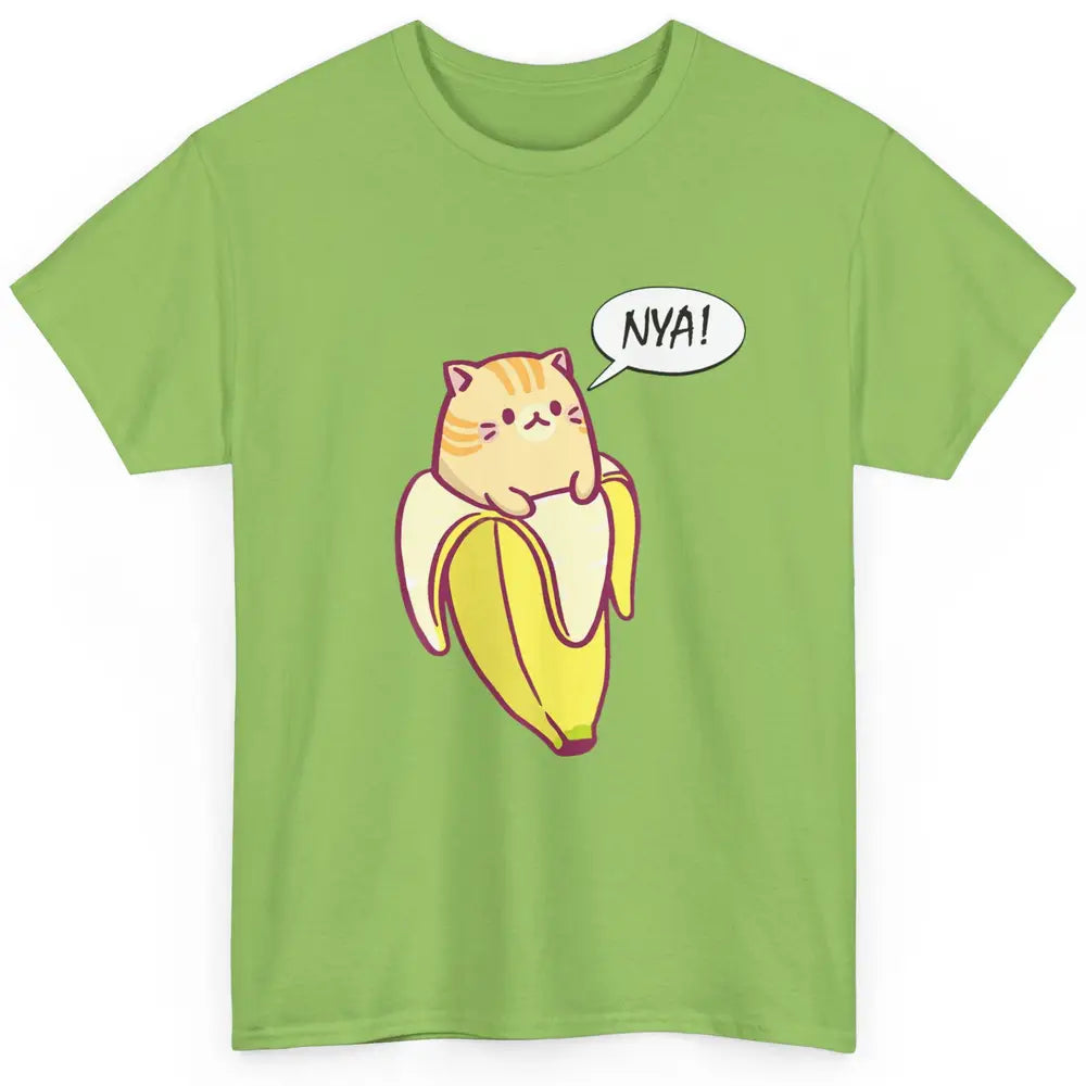 Cute Bananya Banana Orange Cat Kawaii Humor Kitten Mom Life Classic Unisex T-Shirt