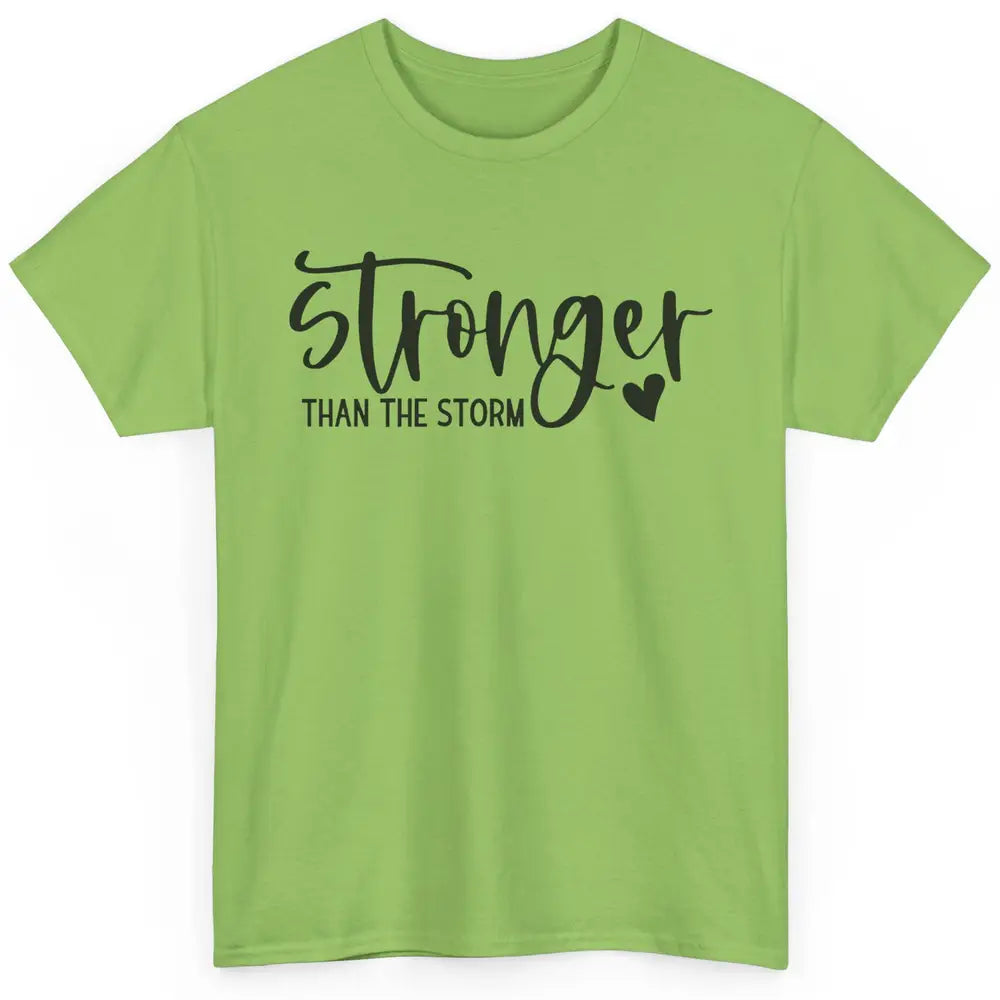 Stronger Than the Storm Inspirational Motivational Quotes Classic Unisex T-Shirt