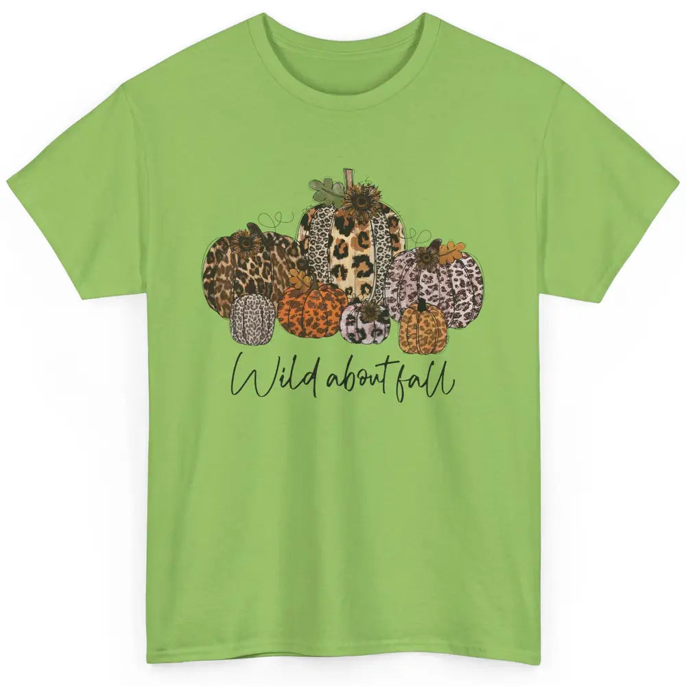 Leopard Pumpkin Patch Wild About Fall Thanksgiving Halloween Classic Unisex T-Shirt