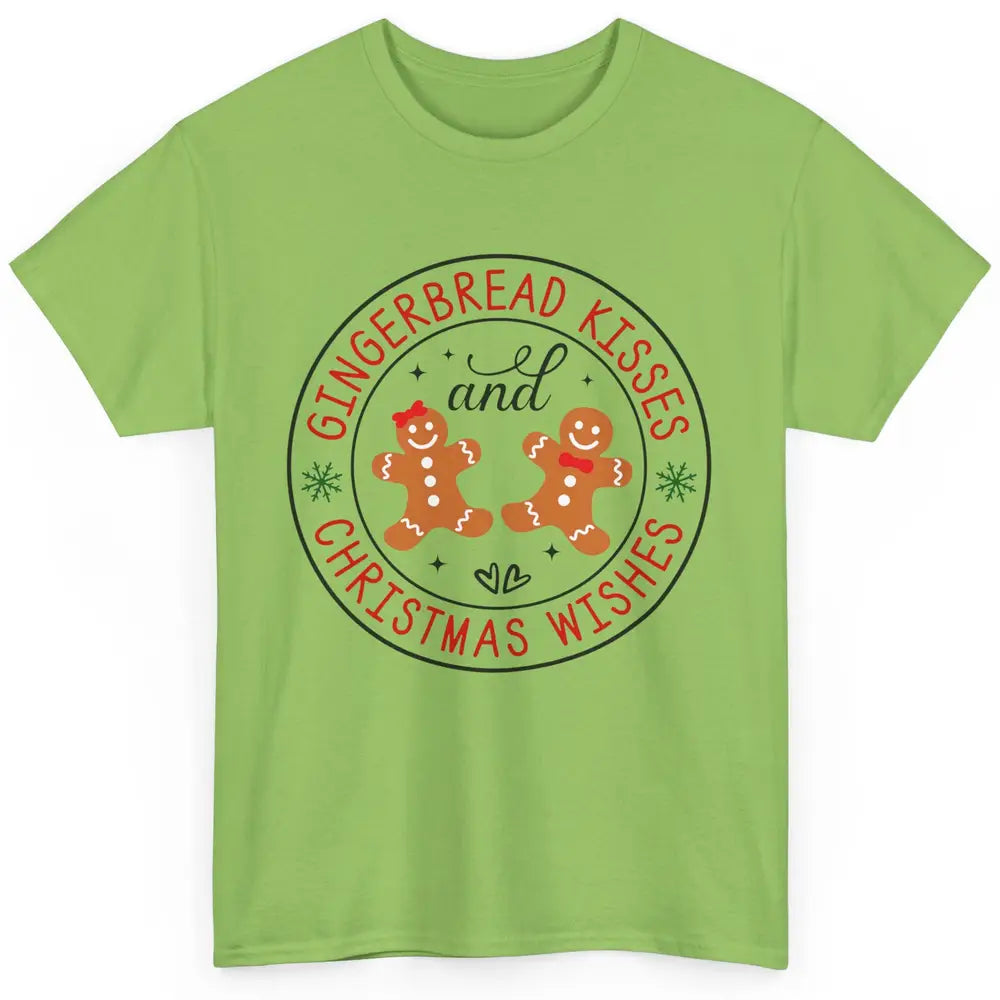 Christmas Gingerbread Kissed And Christmas Wishes Winter Classic Unisex T-Shirt