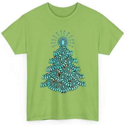 Turquoise Christmas Tree Western Christmas Country Farm Classic Unisex T-Shirt