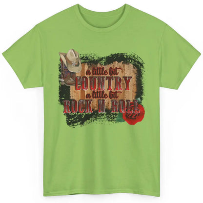 Cowboy Boots Hat A Little Country Little Rock N Roll Western Classic Unisex T-Shirt