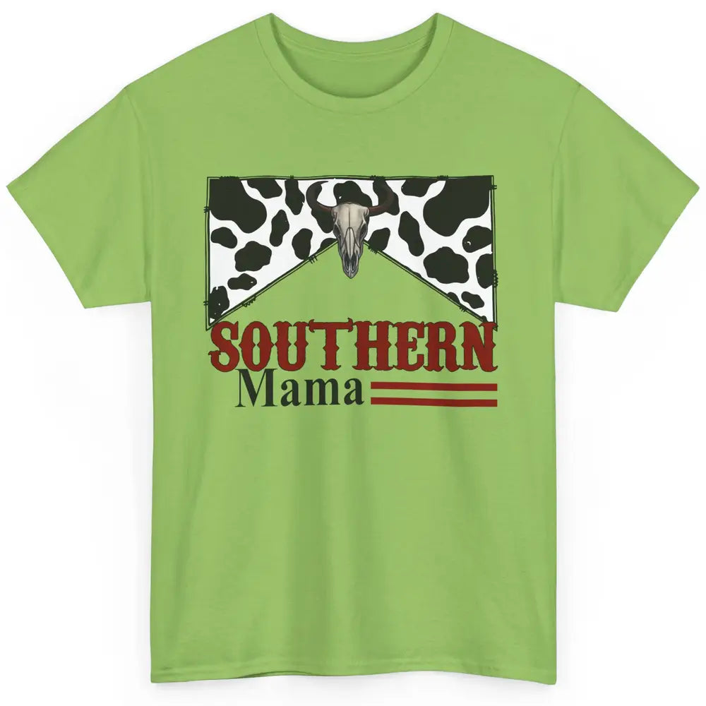 Cowhide Bull Skull Southern Mama Western Country Cowgirl Classic Unisex T-Shirt