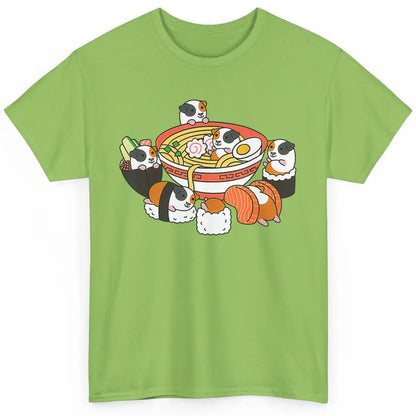 Cute Kawaii Guinea Pig Sushi Ramen Bowl Pet Animal Hamster Classic Unisex T-Shirt