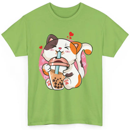 Boba Tea Cat Kawaii Cat Drink Milk Tea Kawaii Boba Cat Lover Classic Unisex T-Shirt