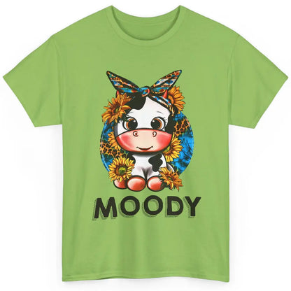 Sunflower Baby Cow Moody Highland Cow Heifer Western Cattle Classic Unisex T-Shirt