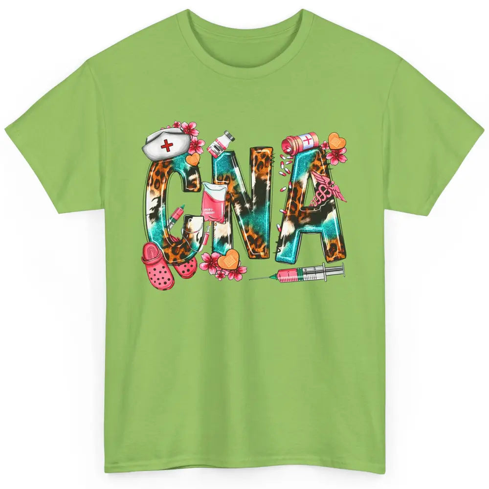 CNA Nurse Leopard Western CNA Nursing Assistants Nurse Life Classic Unisex T-Shirt