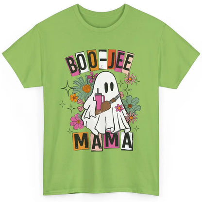 Floral Groovy Ghost Boo-jee Mama Fall Halloween Western Mama Classic Unisex T-Shirt