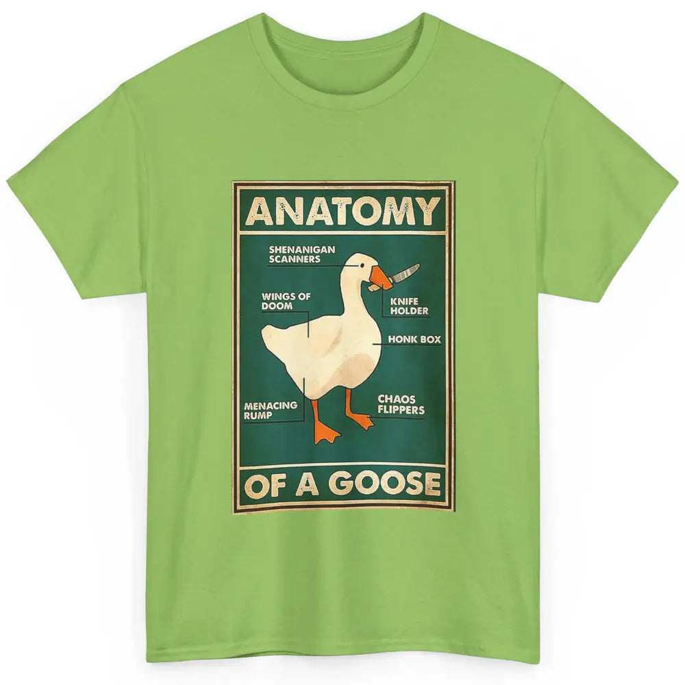 Funny Anatomy Of Goose With Knife Sarcastic Nurse Life Duck Classic Unisex T-Shirt