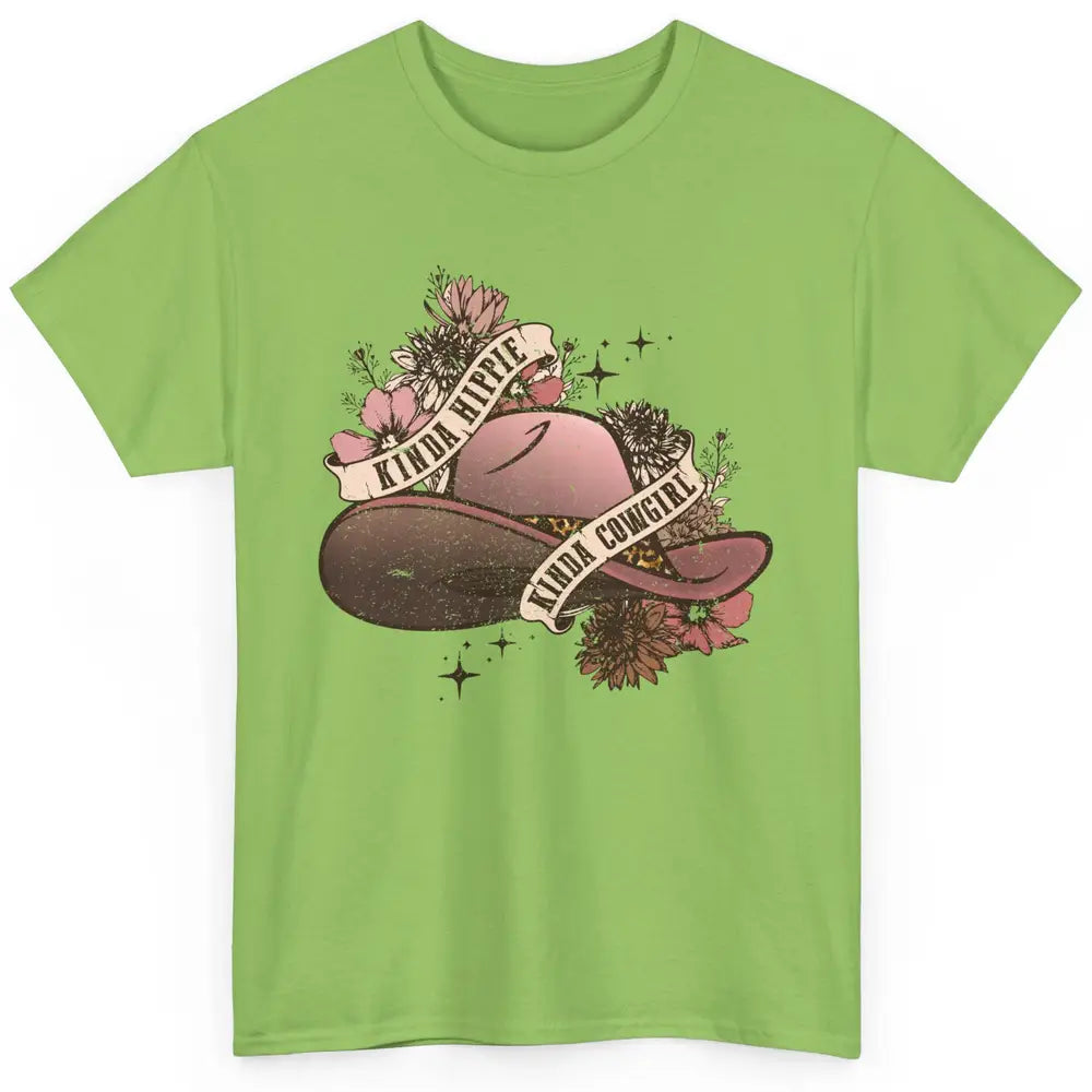 Floral Cowgirl Hat Kinda Hippie Kinda Cowgirl Western Girls Classic Unisex T-Shirt