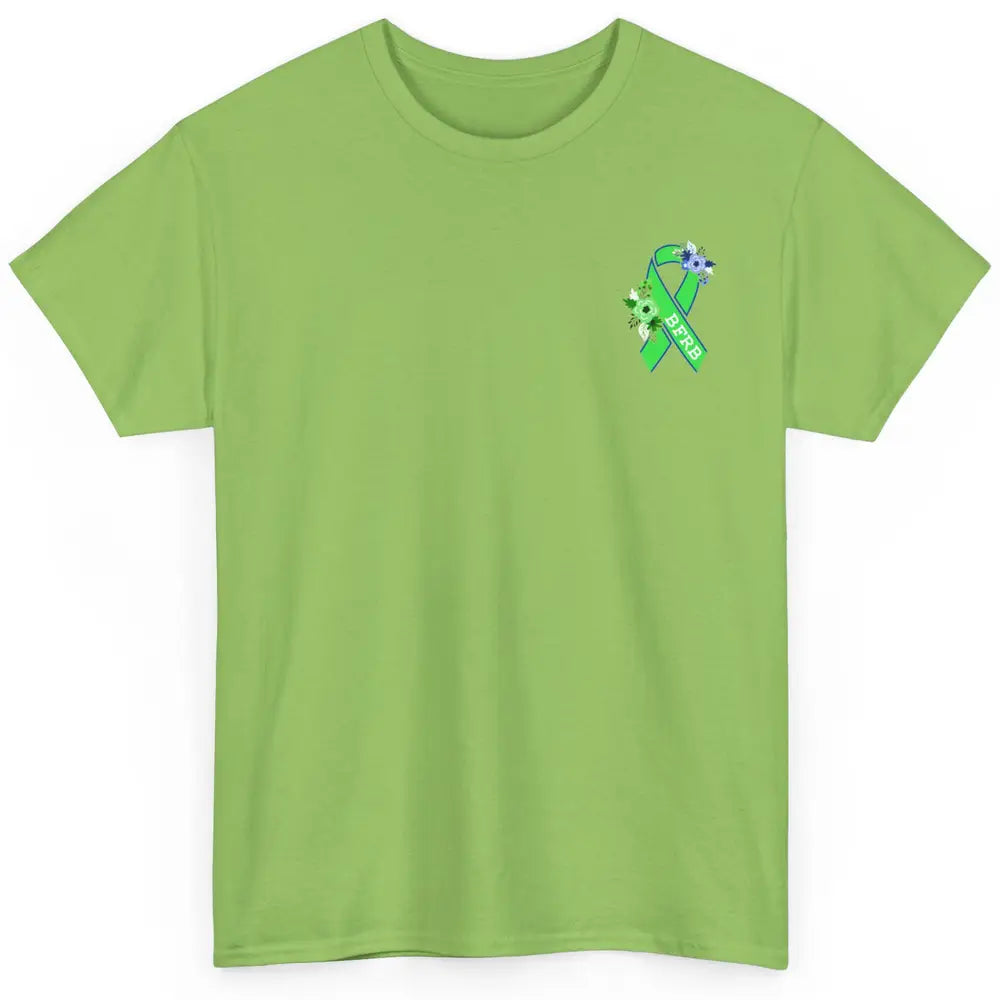 Body Focused Repetitive Disorder BFRB Floral Green Ribbon Classic Unisex T-Shirt