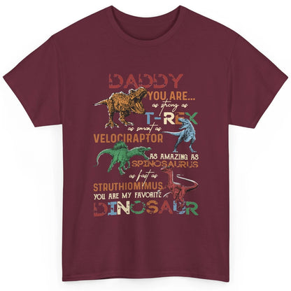 Dinosaur Daddy You Are As Strong As T-Rex Daddysaurus Gift Classic Unisex T-Shirt