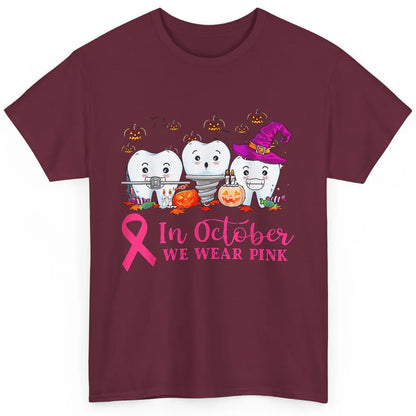 Dental Dentist Teeth October Wear Pink Breast Cancer Month Classic Unisex T-Shirt