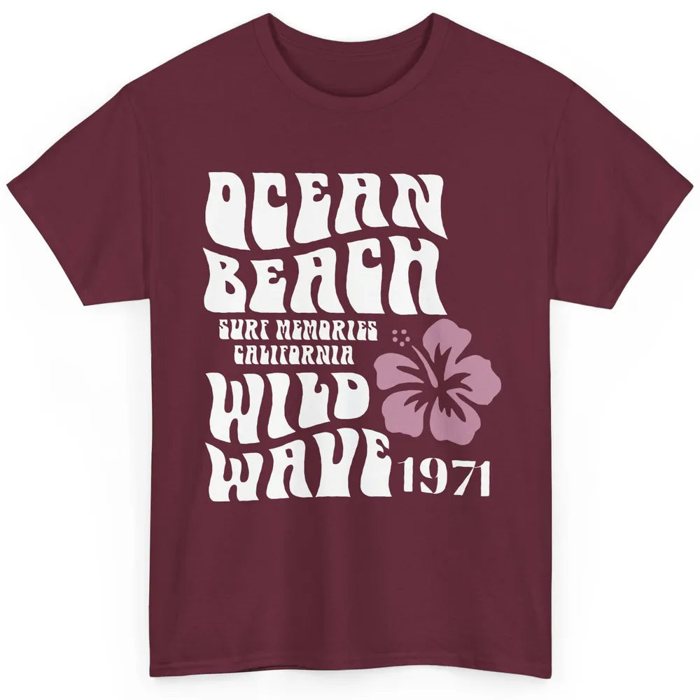 Surf Memories California Ocean Beach Wild Wave Summer Vacay Classic Unisex T-Shirt