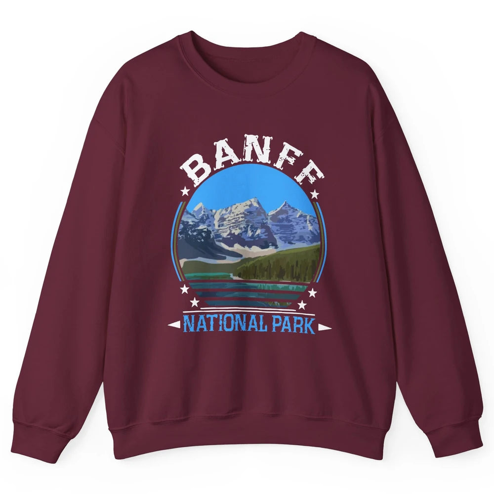 Banff National Park Canada Alberta's Rockies Nature Camping Unisex Crewneck Sweatshirt