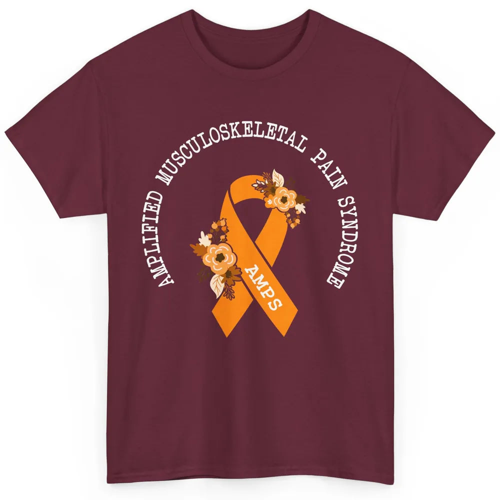 Amplified Musculoskeletal Pain Syndrome AMPS Orange Ribbon Classic Unisex T-Shirt