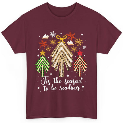 Books Christmas Tree Tis The Season To Be Reading Christmas Classic Unisex T-Shirt