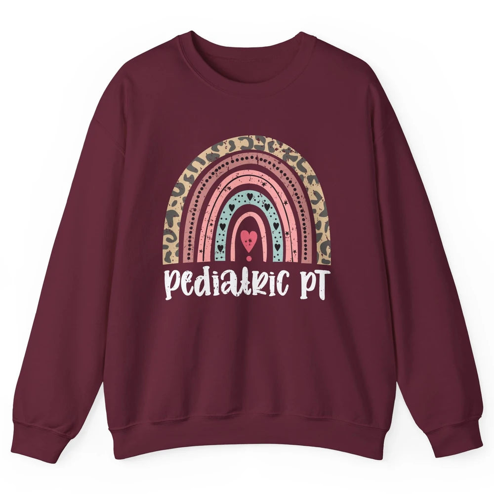 Retro Pediatric Physical Therapy Rainbow Physical Therapist Unisex Crewneck Sweatshirt