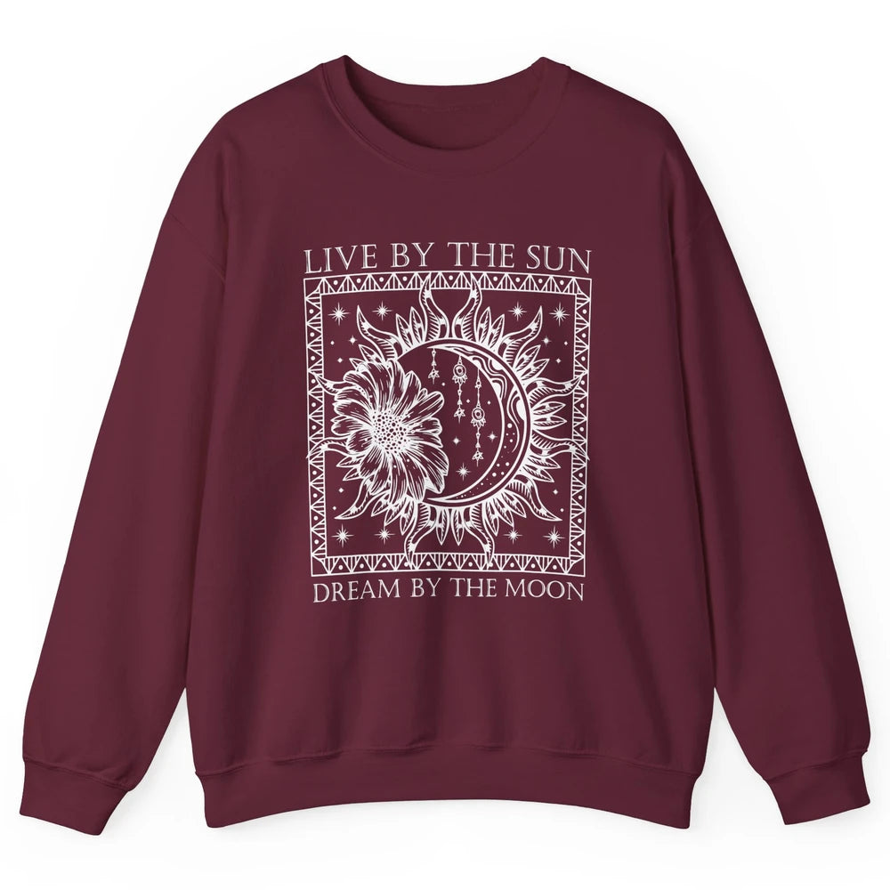 Aesthetic Mystical Sun Moon Gothic Boho Bohemian Astrology Unisex Crewneck Sweatshirt