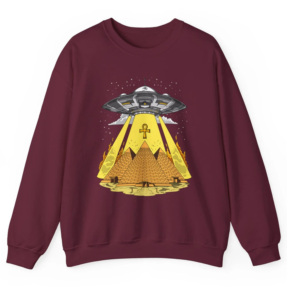 Ancient Egyptian Pyramids Alien Space Annunaki Conspiracy Unisex Crewneck Sweatshirt