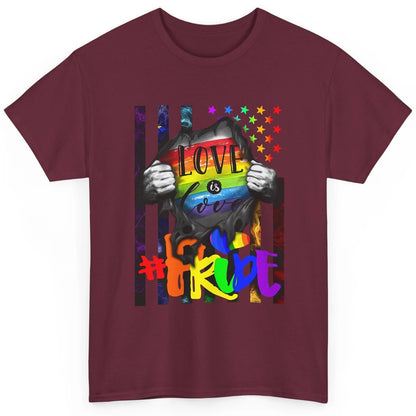 American Flag Love Is Love LGBT Gay Pride Month Equality Classic Unisex T-Shirt