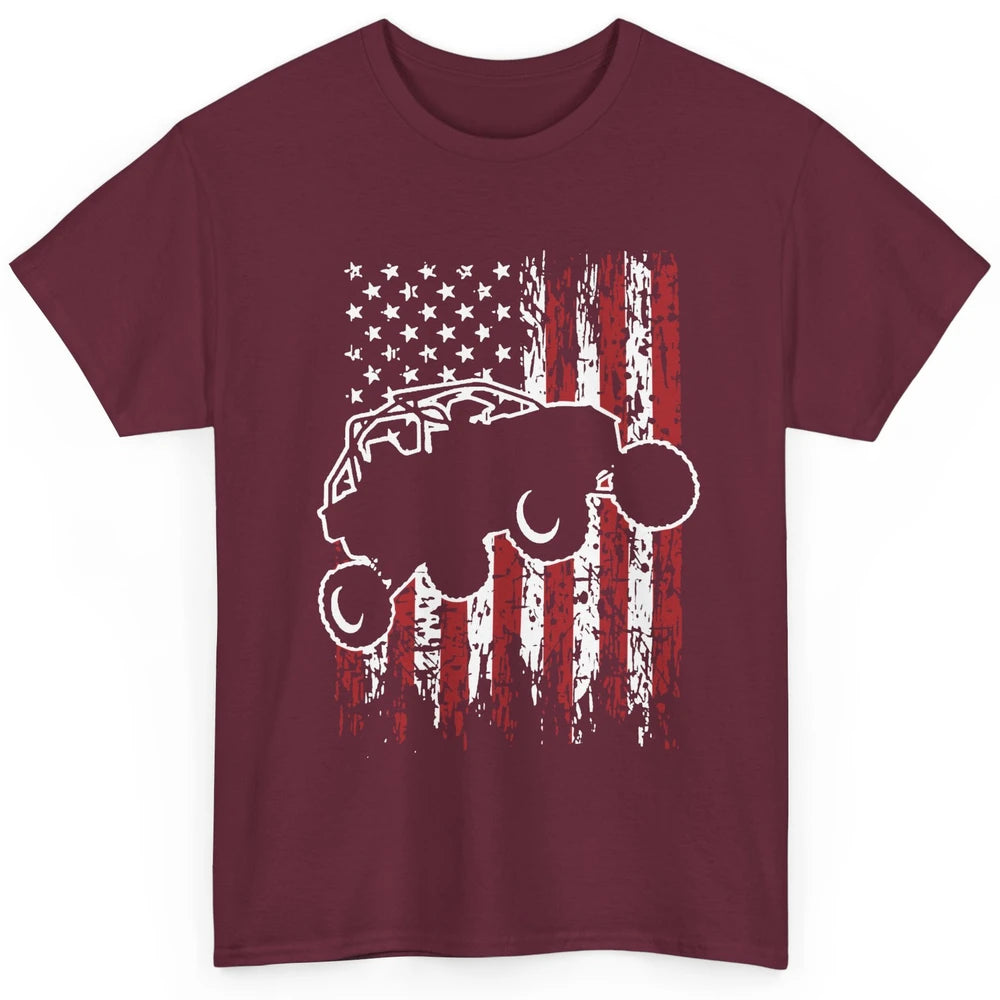 US Flag ATV Side By Side Rider UTV July 4th Racing Patriotic Classic Unisex T-Shirt