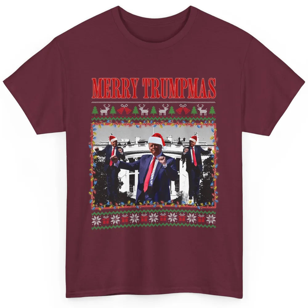 Funny Merry Trumpmas Christmas Donald Trump Santa Family Xmas President Republican Political Ugly Classic Unisex T-Shirt