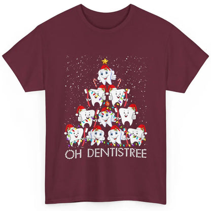 Merry Christmas Dentistree Xmas Tree Lights Dentist Teeth Classic Unisex T-Shirt