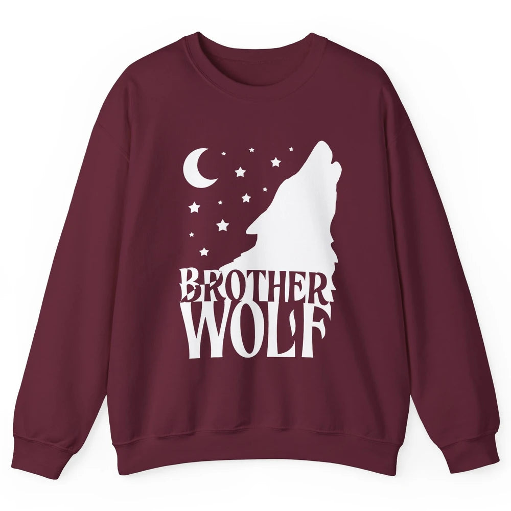 Brother Wolf Wolf Pack Wolf Family Matching Family Outfit Unisex Crewneck Sweatshirt