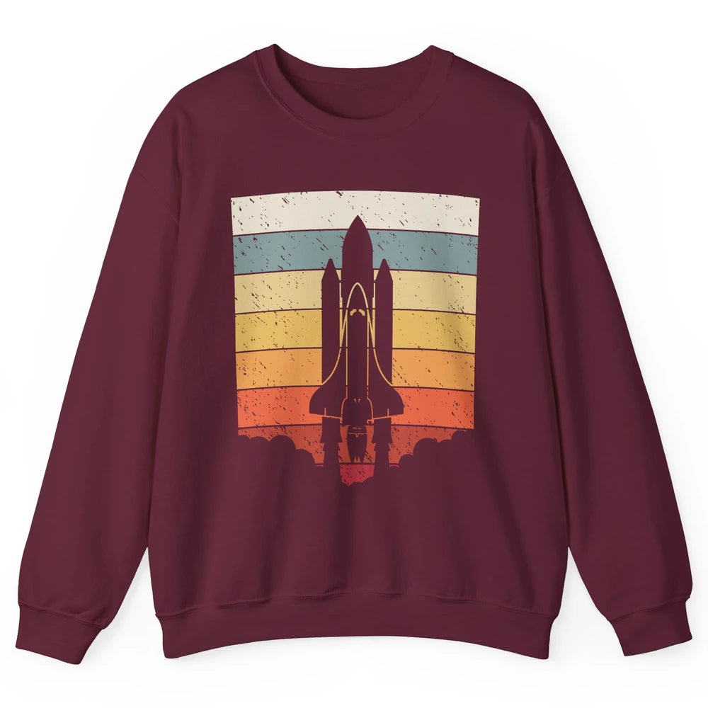 Vintage Astronaut Spaceship Spacecraft Spaceman Astrology Unisex Crewneck Sweatshirt