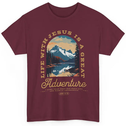 Christian Life With Jesus Is Great Adventure Bible Religious Classic Unisex T-Shirt