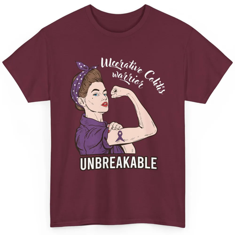 Ulcerative Colitis Warrior Unbreakable With Strong Woman Classic Unisex T-Shirt