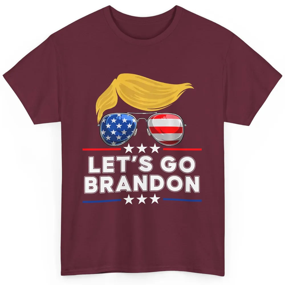 US Flag Glasses Trump Let's Go Brandon Conservative Liberal Classic Unisex T-Shirt