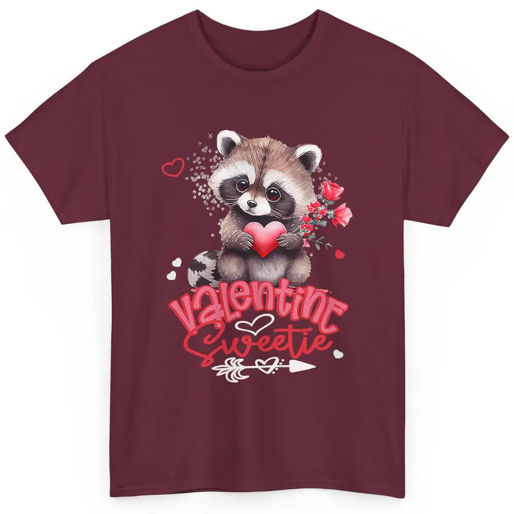 Adorable Baby Raccoon Cute Happy Valentine Sweetie Opossum Classic Unisex T-Shirt