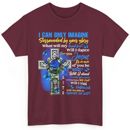 Butterfly Jesus Cross I Can Imagine Christian Religious Classic Unisex T-Shirt