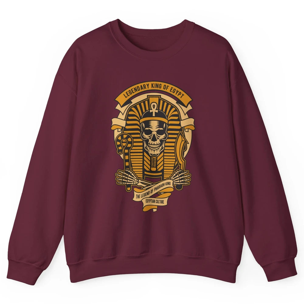 Ancient Egyptian Pyramid Golden King Tut Pharaoh Tutankhamun Unisex Crewneck Sweatshirt