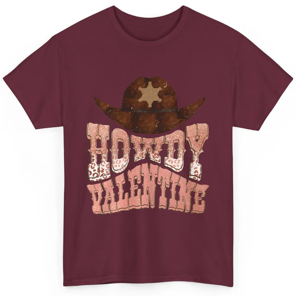 Cowboy Hat Howdy Valentines Day Love Cowgirl Western Country Classic Unisex T-Shirt