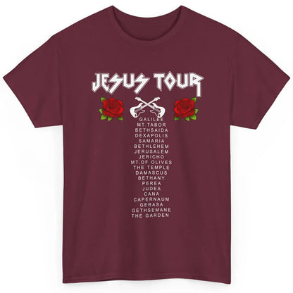 Christian Prayer Jesus Tour Guitarist Bible Verse Religious Classic Unisex T-Shirt