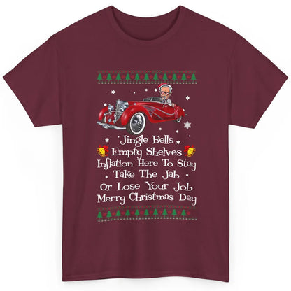 Funny Joe Biden Driving Jingle Bells Santa Christmas Costume Classic Unisex T-Shirt