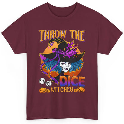 Retro Throw The Dice Witches Bunco Halloween Pumpkin Gothic Classic Unisex T-Shirt