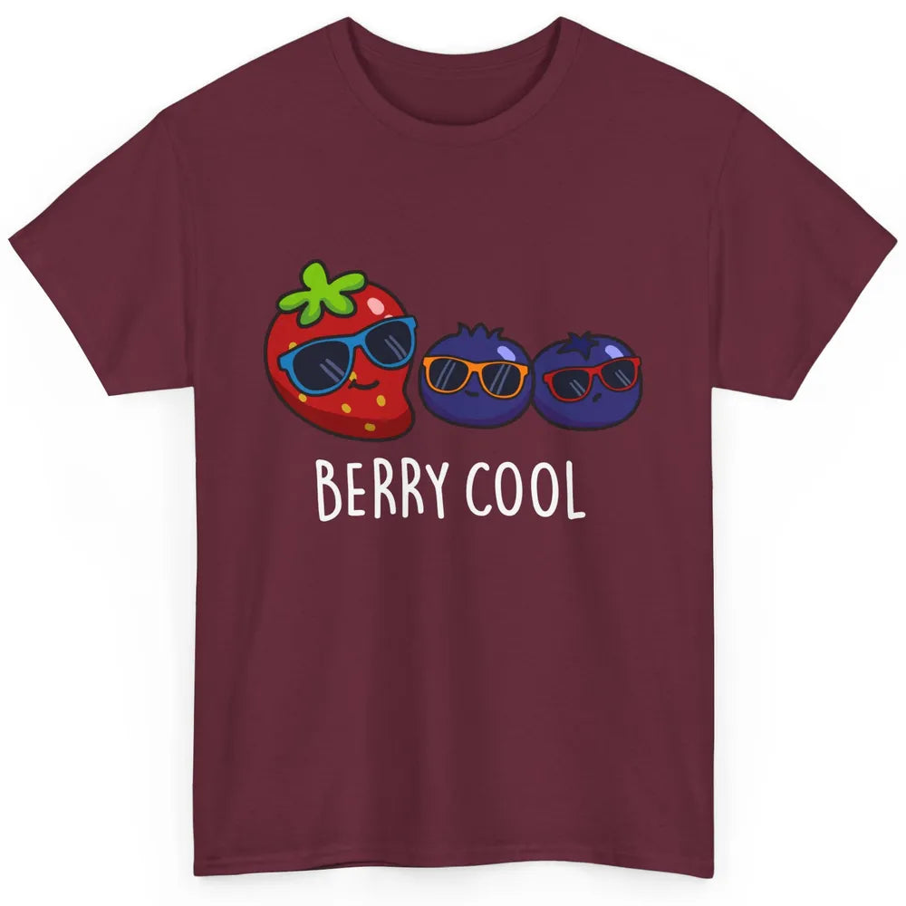 Berry Cool Funny Strawberry Pun Best Friend Summer Retro Classic Unisex T-Shirt