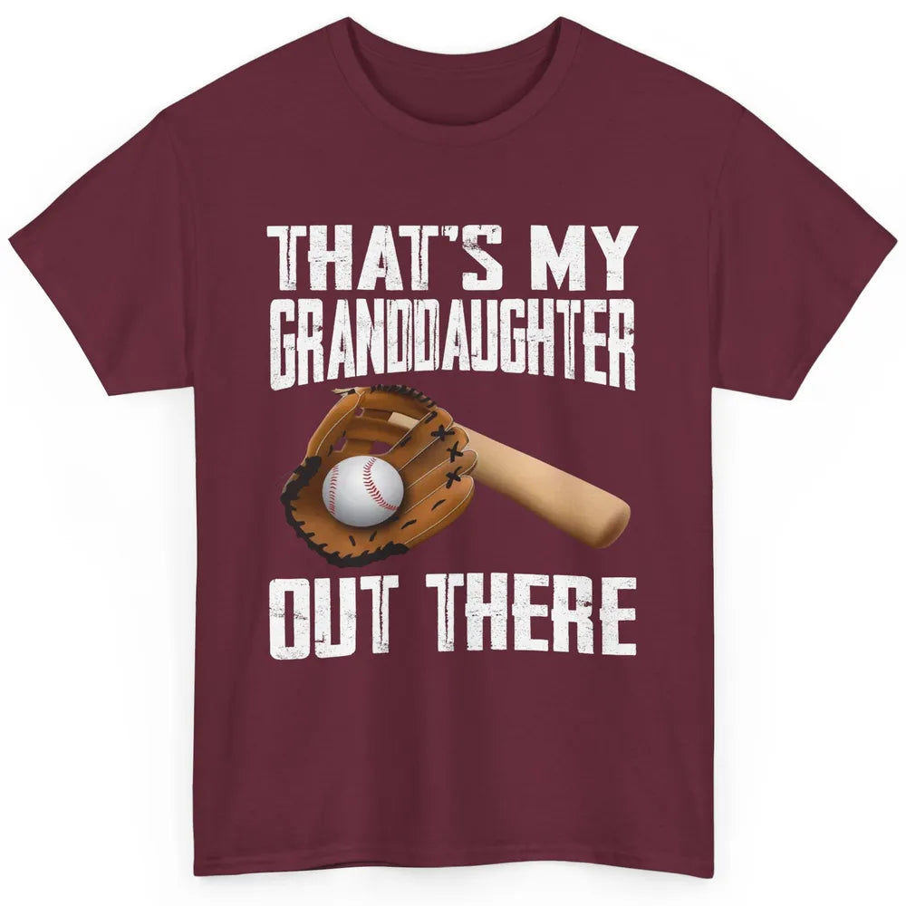 That's My Granddaughter Out There Baseball Grandma Grandpa Classic Unisex T-Shirt