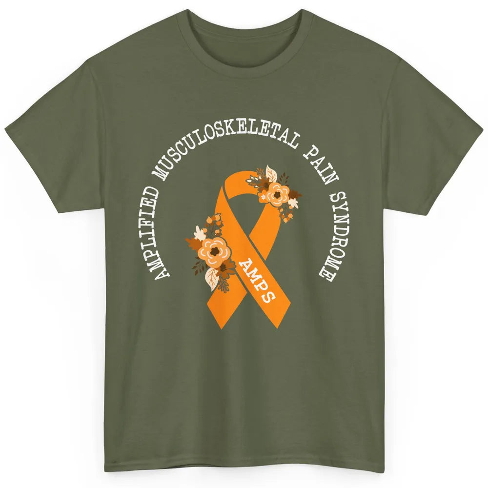 Amplified Musculoskeletal Pain Syndrome AMPS Orange Ribbon Classic Unisex T-Shirt