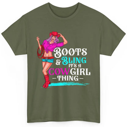 Cowgirl Boots And Bling It's Cowgirl Things Western Country Classic Unisex T-Shirt