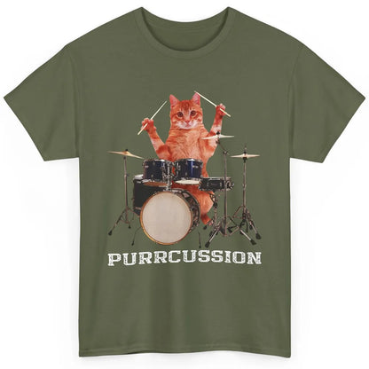 Cat Drummer Purrcussion I Destroy Silence Percussionist Drum Classic Unisex T-Shirt