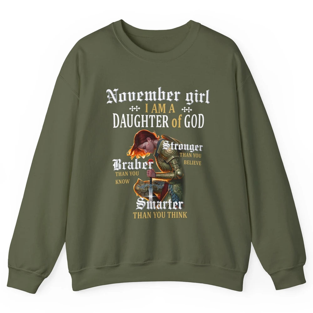 Birthday November Girl I'm A Daughter Of God Birthday Gift Unisex Crewneck Sweatshirt