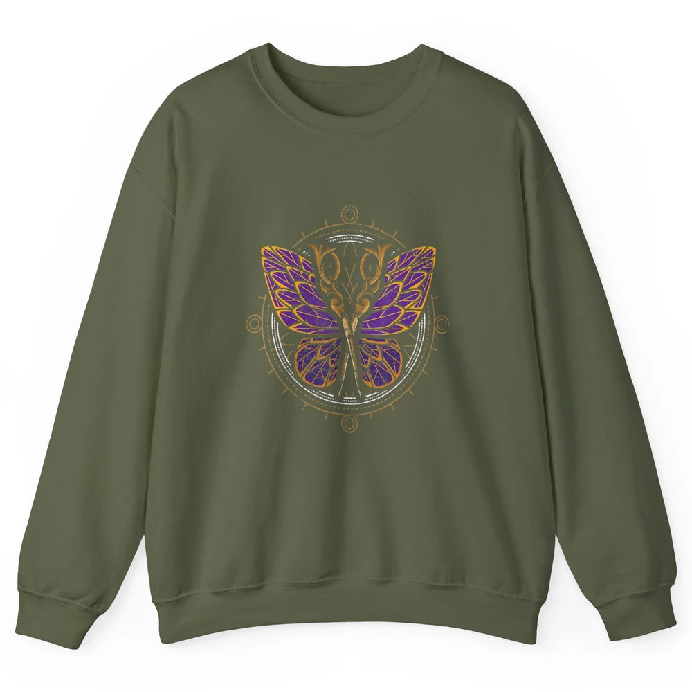 Woman Hair Butterfly Barber Hairstylist Hairdresser Retro Unisex Crewneck Sweatshirt