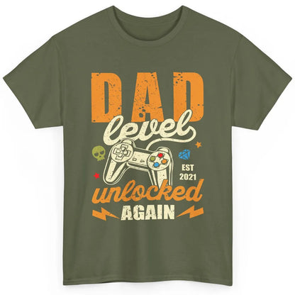 Vintage Dad Level Unlocked Again Est 2021 Game Lovers Gift Classic Unisex T-Shirt