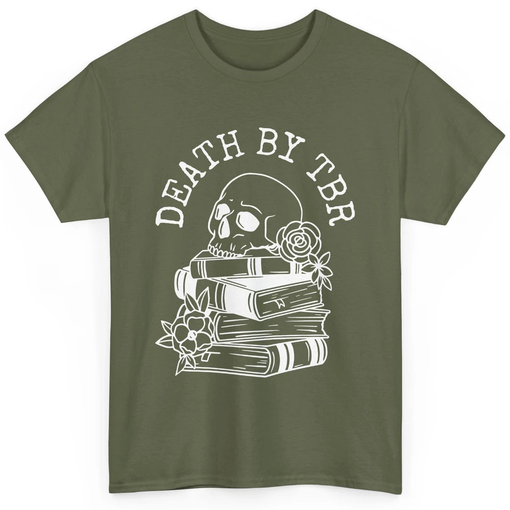 Retro Skull Books Death By TBR Book Reading Lovers Librarian Classic Unisex T-Shirt