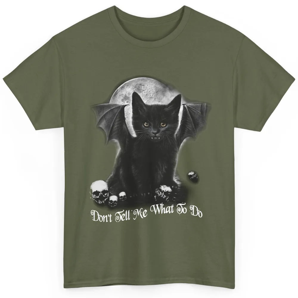 Black Cat Witch Don't Tell Me What To Do Halloween Costume Classic Unisex T-Shirt